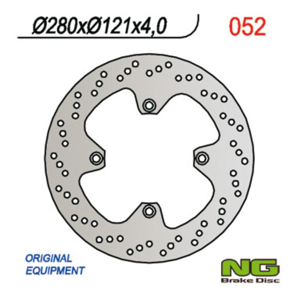 Tarcza Hamulcowa Przód Suzuki DR 650 ’90-’95, DR 750 BIG ’88-’90 (280X121X4) (4X10,5Mm) | NG