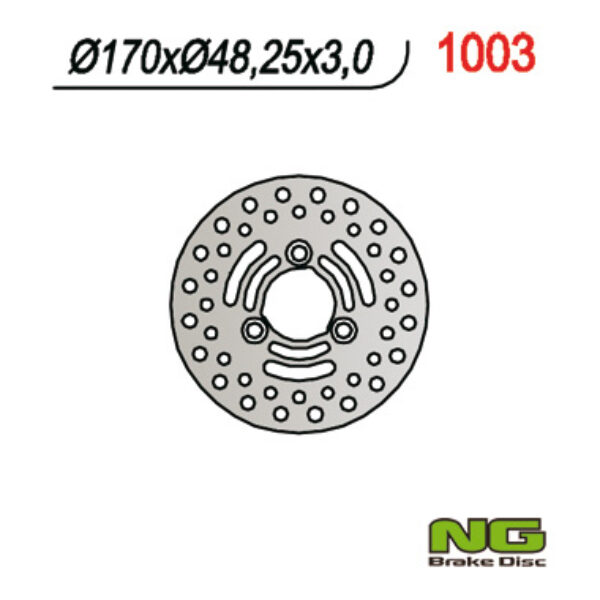 Tarcza Hamulcowa Przód Suzuki LTZ 250/400, LTA 400/500, LTF 400/500 (170 X48X3)(3X10,50Mm) | NG