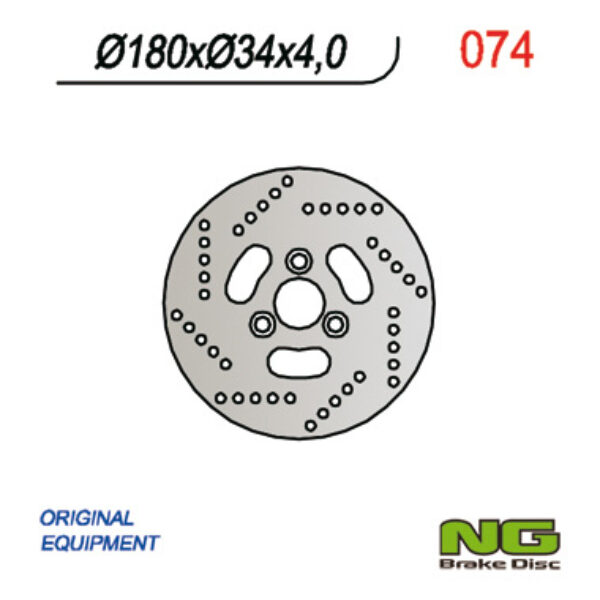 Tarcza Hamulcowa Przód Suzuki Skuter 50 (180X34X4) (3X10,5Mm) Katana 50 ’97-’03, Adress 50 ’95-’02 | NG