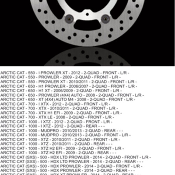 Tarcza Hamulcowa Przód/Tył Arctic Cat 550/650/700/1000 Pływająca | NG