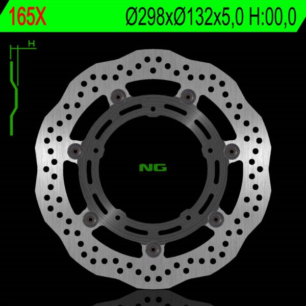 Tarcza Hamulcowa Przód Yamaha MT-03, MT 09, XS R 900, XV 1900, XV1700, R6 03-04, R3, R25 (298X132X5,0Mm) (5X8,5Mm) | NG
