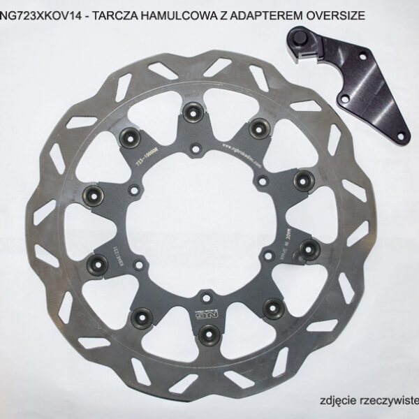 NG TARCZA HAMULCOWA PRZÓD Z ADAPTEREM OVERSIZE (320X118X5) YAMAHA YZF 450 ’08-’15’ (NG723XK14)