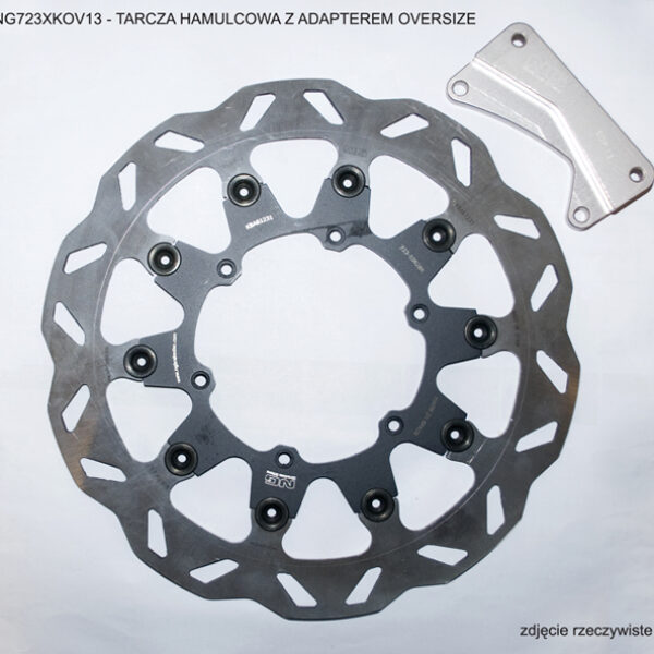 NG TARCZA HAMULCOWA PRZÓD Z ADAPTEREM OVERSIZE (320X118X5) YAMAHA YZ 125 ’00-’12,YZF 450 ’03-’04, WRF 426/450 ’03-’17, SUZUKI RM 125/250 ’96-’09