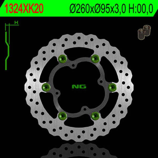 Tarcza Hamulcowa Przód z Adapterem Oversize KTM SX 85 ’11-’13 (Pływająca) (260X95X3) | NG