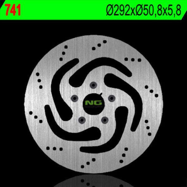 NG TARCZA HAMULCOWA TYŁ HARLEY DAVIDSON SPORTSTER 1200 ’84-’98 (ALL MODELS) (292X50,5X5,8) (5X8,5MM)