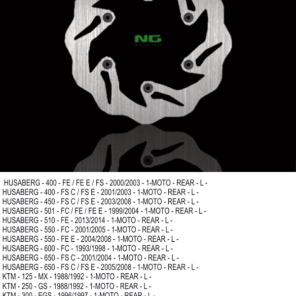 Tarcza Hamulcowa Tył KTM / Husaberg (220X110X4, 2) WAVE (NG141; NG129) | NG
