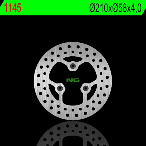 Tarcza Hamulcowa Tył Peugeot Citystar 125 14-21, Satelis 125 ’06-19, Elystar 125 ’02-’07 (210X58X4,0MM) (3X8,5MM)SATELIS 125 06-18 | NG