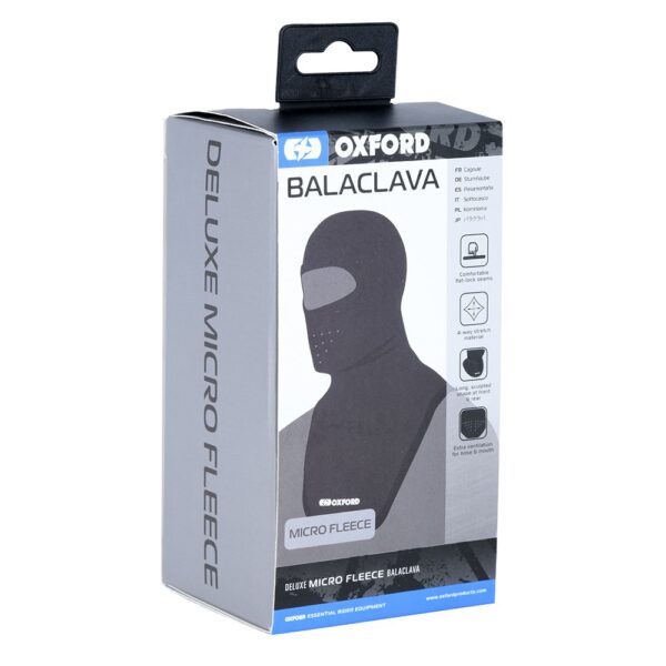 Kominiarka Polar z Dużym Otworem NA Oczy Deluxe Balaclava Micro Fleece Kolor Czarny | Oxford