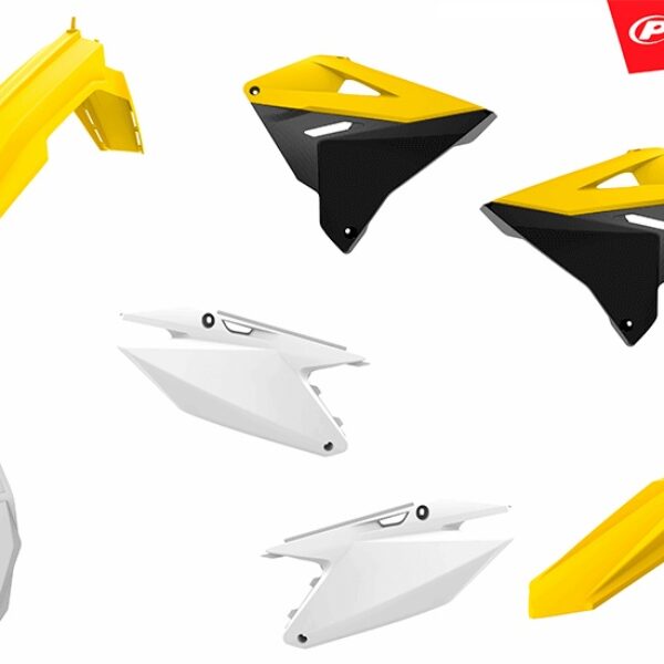 Komplet Plastików Suzuki RM 125/250 ’01-’08 Restyling NA RMZ 450 ’22’ Kolor Żółty/Czarny/Biały | Polisport