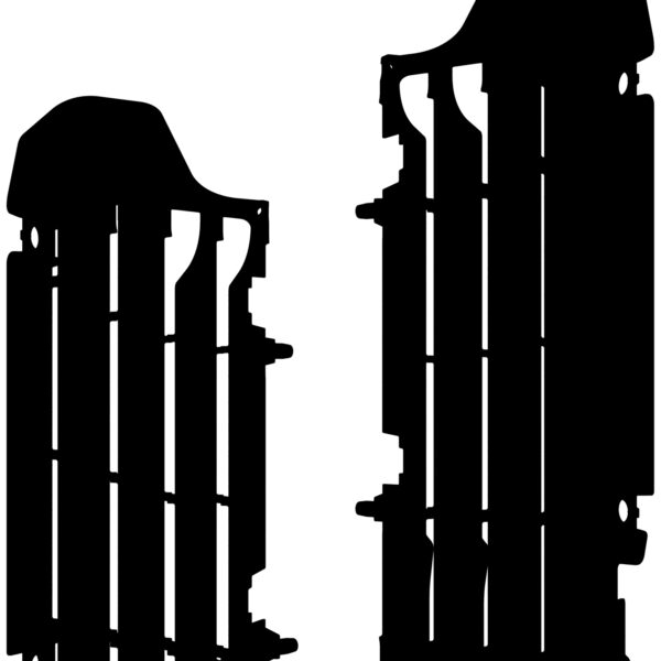 POLISPORT OSŁONY CHŁODNICY (KRATKI – KOMPLET) SUZUKI RMZ 450 ’18-’26 KOLOR CZARNY