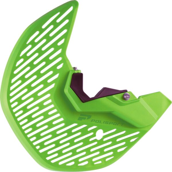 Osłona Tarczy Hamulcowej Przód (z Osłoną Dolnej Części Amortyzatora w Zestawie Komplet NA Obie Strony) Kawasaki KX 250F ’20-’26; KX 450F ’19-’26 Kolor Zielony | Polisport