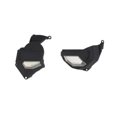 Street Zestaw Osłona Pokrywy (Dekla) Alternatora oraz Osłona Pokrywy Sprzęgła Honda Africa Twin CRF 1100 L DCT '20-23' Kolor Czarny (8486500001+8486400001)