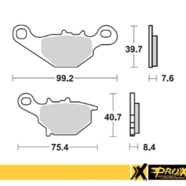 Klocki Hamulcowe KH230 SINTER Kawasaki KMX 125 ’99-’03, Suzuki RM 80/85 ’96-’04 Przód | ProX