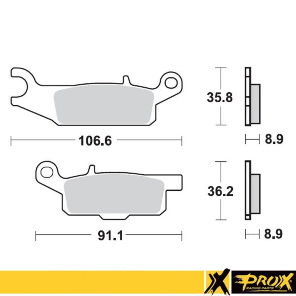 Klocki Hamulcowe KH446 Yamaha YFM 550 Grizzly ’11-14, YFM 700 Grizzly ’07-18 Tył PRAWY | ProX