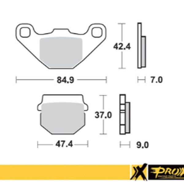 Klocki Hamulcowe KH83 Kawasaki KX 80 ’88-’96, KDX 125 ’90-’94, KMX 125 ’86-’98, Suzuki RM 80 ’86-’01, RM 85 ’02-’04 Przód | ProX