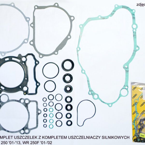 Komplet Uszczelek z Kompletem Uszczelniaczy Silnikowych Yamaha YZF 250 ’01-’13, WRF 250 ’01-’02 | ProX
