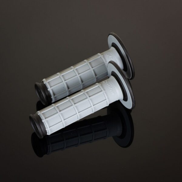 Manetki MX DUAL Compound FUL WAFFLE Grey, Dwuskładnikowe, Kolor Szary/Czarny | Renthal