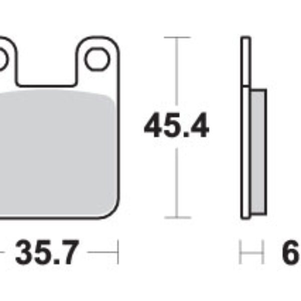SBS Klocki hamulcowe – YAMAHA DT50R – – 105HF