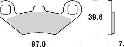 SBS Klocki hamulcowe - POLARIS TRAIL BOSS - 716ATS