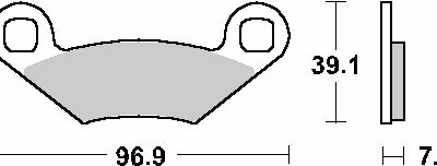SBS Klocki hamulcowe - POLARIS 250/300/325/450/500... - 642SI