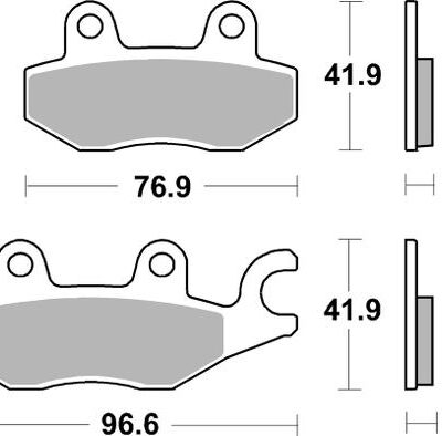 SBS Klocki hamulcowe - KAWASAKI EX 400 NINJA (2018-2023) - 955DC