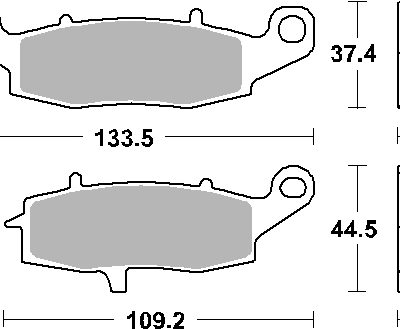 SBS Klocki hamulcowe - SUZUKI 1800 INTRUDER `06 TYŁ
