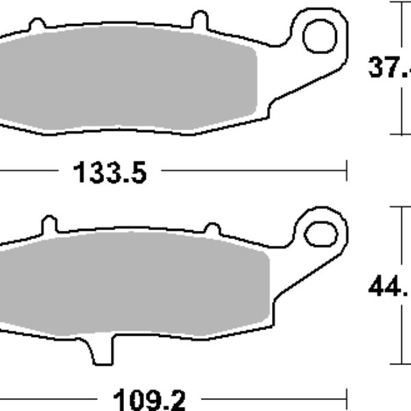 SBS Klocki hamulcowe – SUZUKI 1800 INTRUDER `06 TYŁ