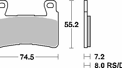 SBS Klocki hamulcowe - HONDA CBR 600RR KOLOR CZARNY (2003-2004) - 734HF