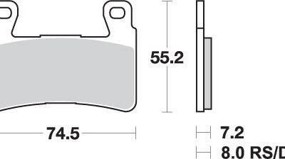 SBS Klocki hamulcowe - HONDA CBR 600RR KOLOR ZŁOTY (2003-2004)