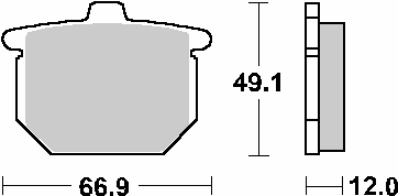 SBS Klocki hamulcowe - HONDA GL1100 GOLD WING (1975-1979)