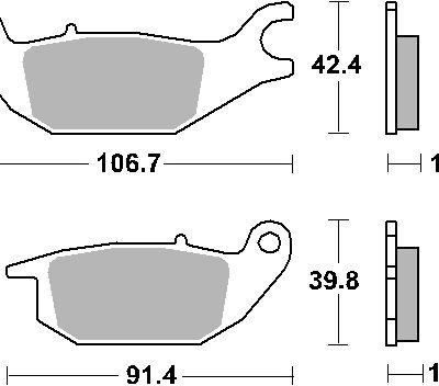 SBS Klocki hamulcowe - HONDA CBR125/150