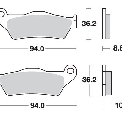 SBS Klocki hamulcowe - BMW R850/1100/1150/1200 - 742LS