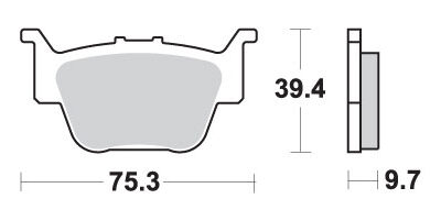 SBS Klocki hamulcowe - HONDA TRX420/650/680 TYŁ