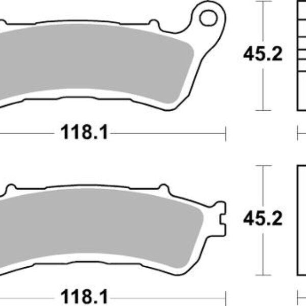 SBS Klocki hamulcowe – HONDA GL 1800 GOLDWING – TYŁ (2018-2021)