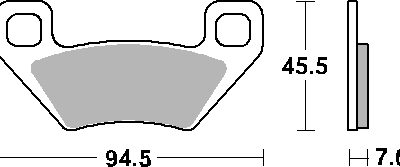 SBS Klocki hamulcowe - KYMCO PRZÓD-TYŁ - 822ATS