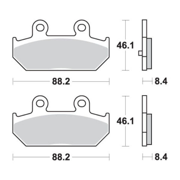 SBS Klocki hamulcowe – SUZUKI AN 400/650 BURGMAN TYŁ (2002-2023)
