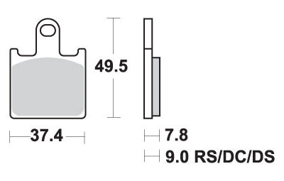 SBS Klocki hamulcowe - KAWASAKI ZX-6R 600 NINJA KO... (2007-2017) - 838DC