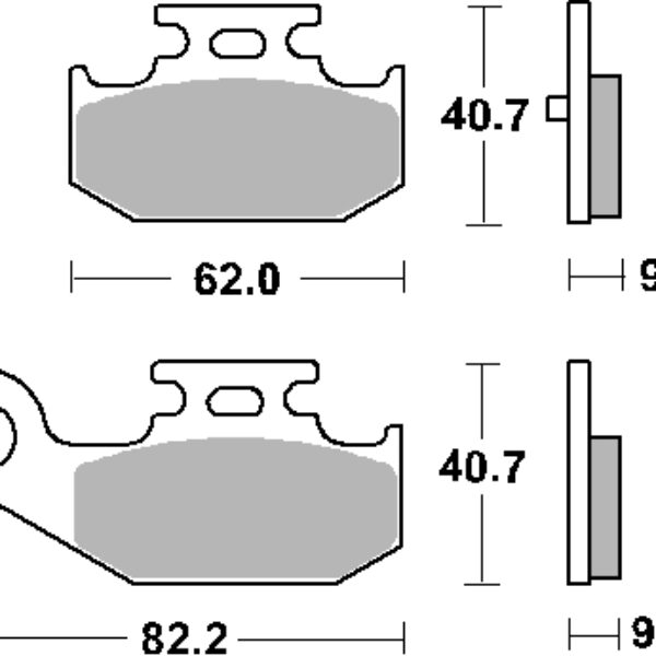 SBS Klocki hamulcowe – YAMAHA YFM 450/660/700 RAPT…