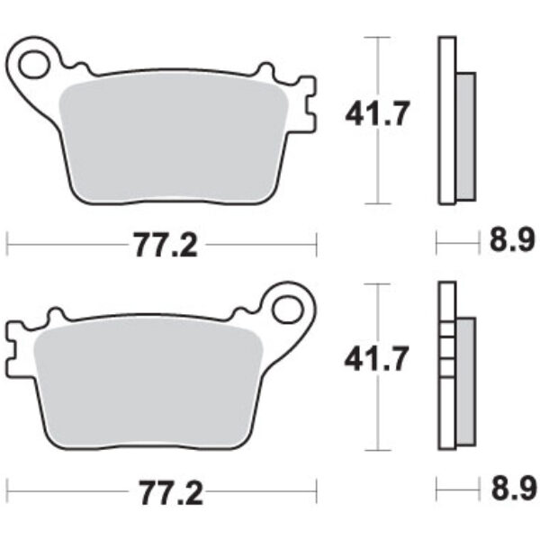 SBS Klocki hamulcowe – HONDA CBR600/1000 – 834LS