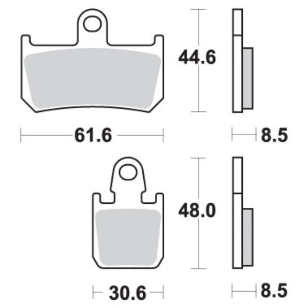 SBS Klocki hamulcowe – YAMAHA YZF R1 KOLOR CZARNY (2007-2014)