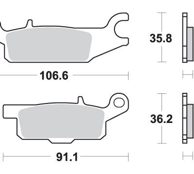 SBS Klocki hamulcowe - YAMAHA YFM 550 GRIZZLY (2007-2017) - 850SI