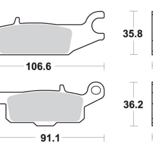 SBS Klocki hamulcowe – YAMAHA YFM 550 GRIZZLY (2007-2017) – 850SI