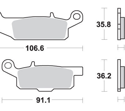 SBS Klocki hamulcowe - YAMAHA YFM 550 GRIZZLY (2007-2017) - 849SI