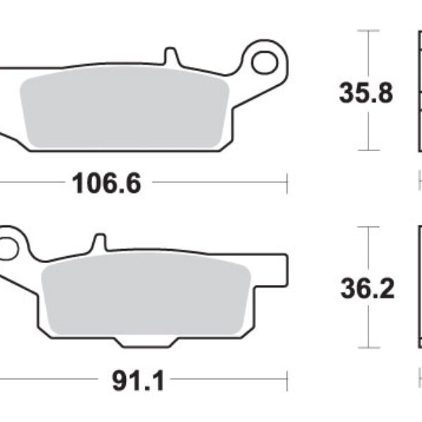SBS Klocki hamulcowe – YAMAHA YFM 550 GRIZZLY (2007-2017) – 849SI