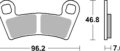 SBS Klocki hamulcowe - POLARIS 450/525/570/800 PRZÓD