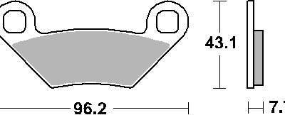 SBS Klocki hamulcowe - POLARIS 500/550/850/1000 PR...
