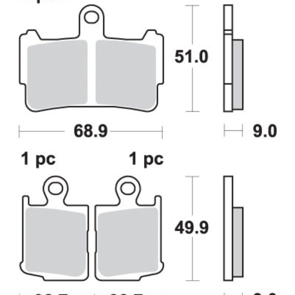 SBS Klocki hamulcowe – HONDA VFR1200 KOLOR ZŁOTY P… (2010-2019)