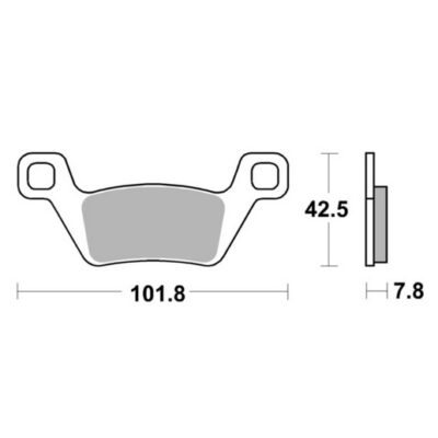 SBS Klocki hamulcowe - KYMCO MXU 500 (2009-2021)