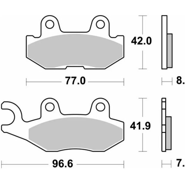 SBS Klocki hamulcowe – YAMAHA YXC/YXM VIKING WOLVE… (2018-2020) – 974SI