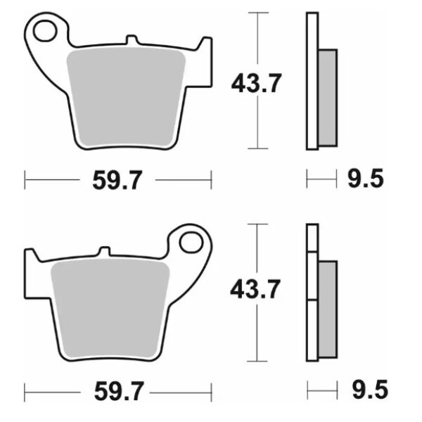 SBS Klocki hamulcowe – HONDA CR/CRF TYŁ – 777CS